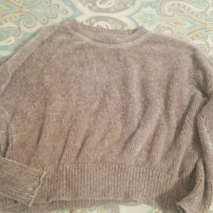 Super Comfy Tan Chenile Sweater Sz S